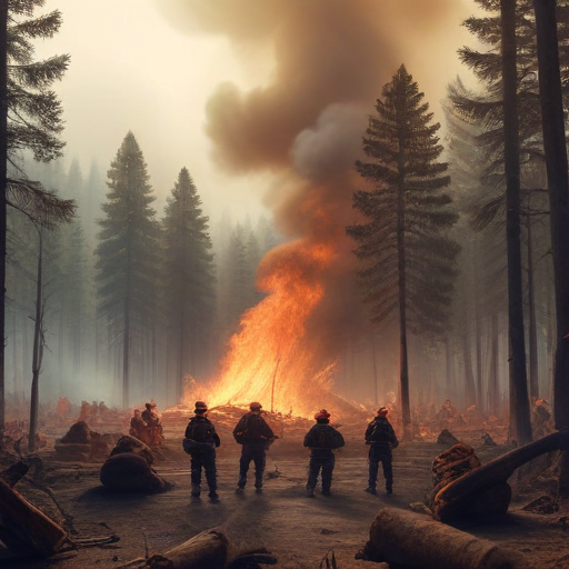 Illustration of California's Fires Rage On: Extreme Danger and Rising Devastation