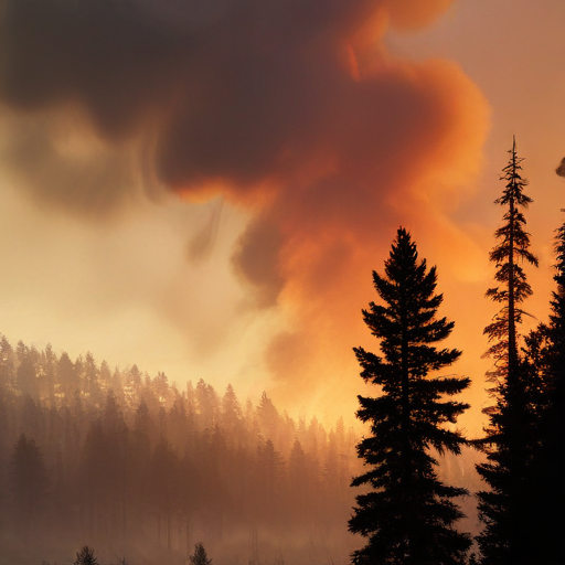 Illustration of Firestorm Fury: LA Residents on High Alert Amid Raging Wildfires