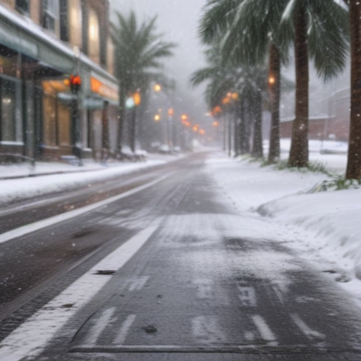 Illustration of "Historic Winter Storm Brings Unprecedented Snow to the Gulf Coast"