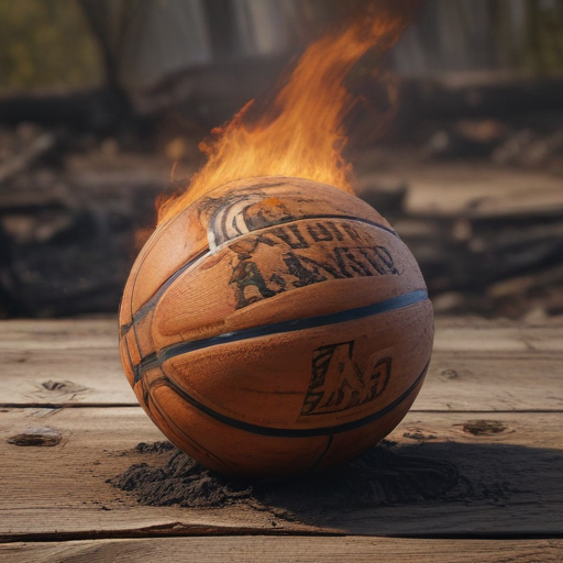 Illustration of Lakers and Clippers Unite to Bring Hope Amid Southern California Wildfires