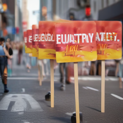 Illustration of Unity in Action: Thousands March for Equality in San Diego
