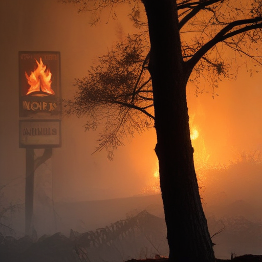 Illustration of Wildfire Fury: LA Residents Brace for Extreme Danger