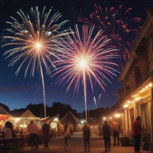Sparkling Celebrations: Fireworks and Community Unite for Independence Day!