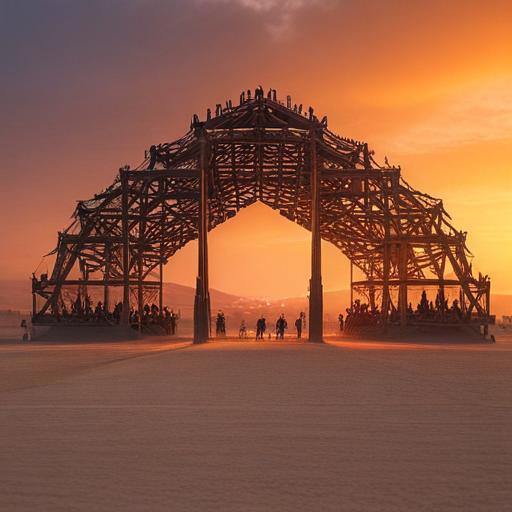 Burning Man Birth: Aurora Arrives in the Desert at Dawn