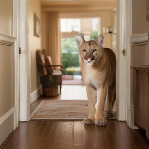 Mountain Lion Walks Into California Home Through Open Door, Locks Eyes With Resident
