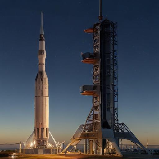 Pre-Dawn Twist for SpaceX Starlink Launch at Cape Canaveral