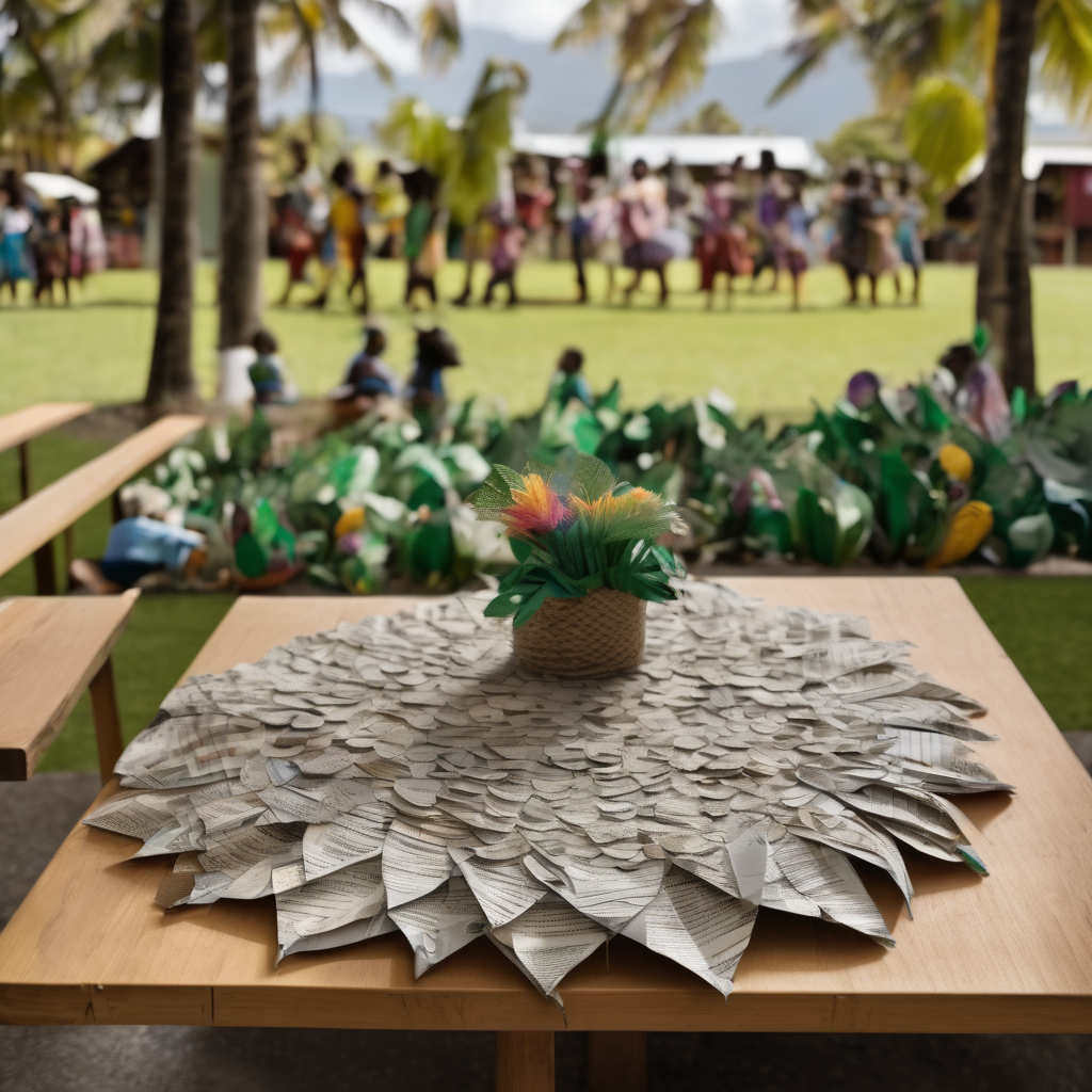 Newspaper Costume Sparks Sustainability Talk at School Parade