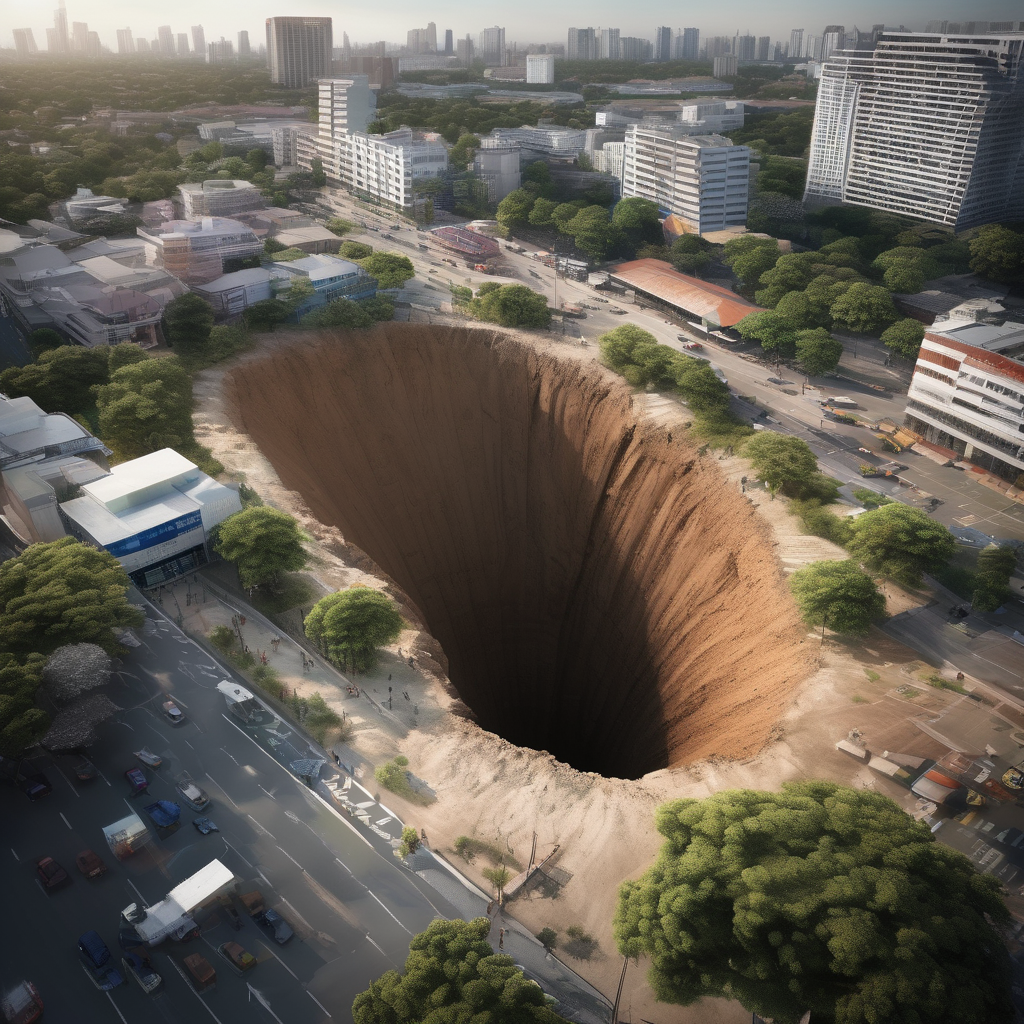 Bangkok Sinkhole Shuts Samsen Road Near Vajira Hospital