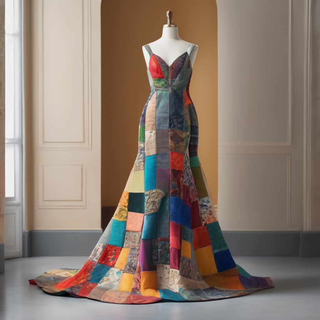 Gigi Hadid Shines in Patchwork Gown After Vogue Cover