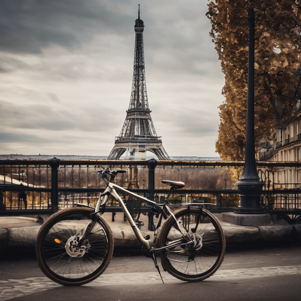 Cyclist shatters Eiffel Tower ascent record on all-terrain bike