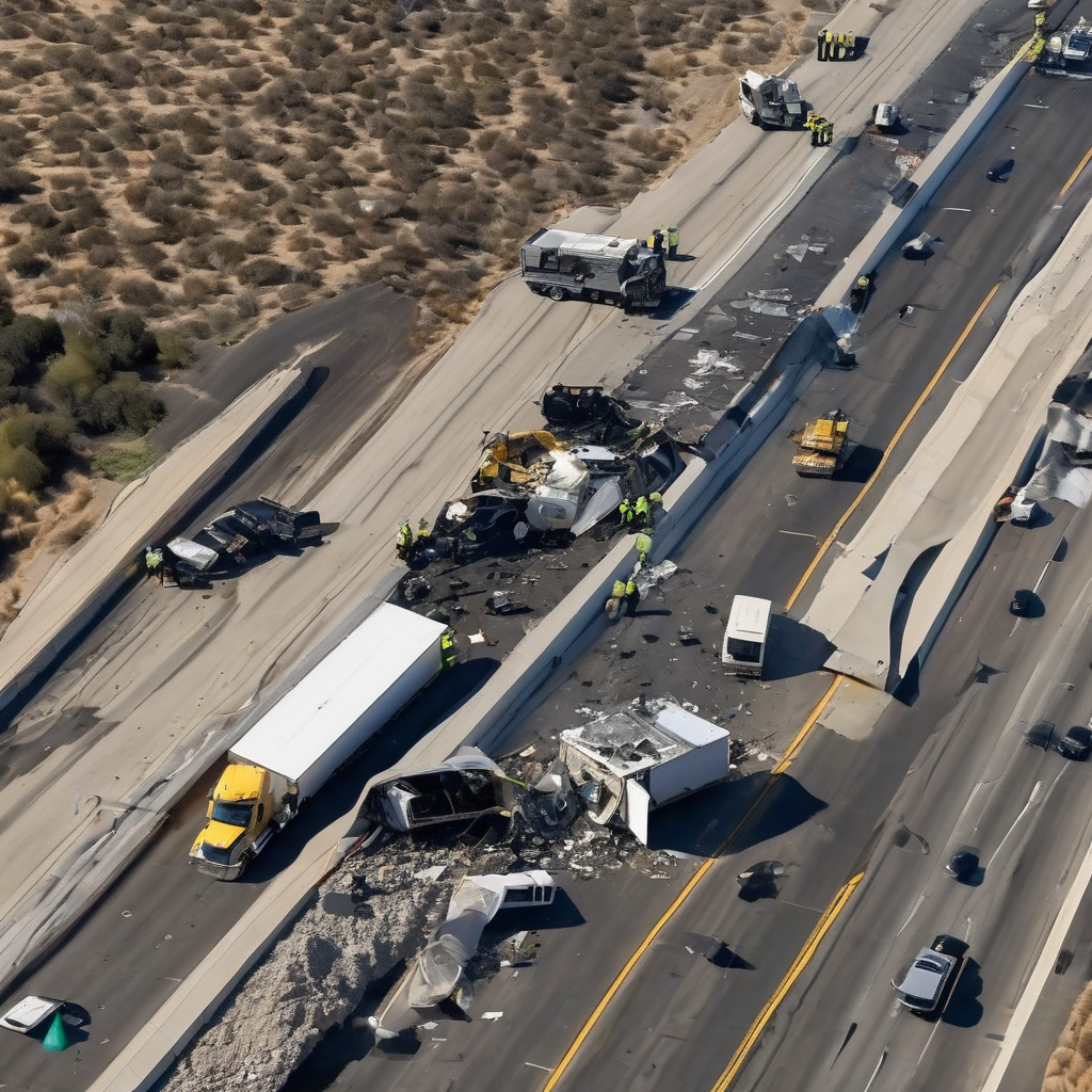 What sparked the deadly 10 Freeway crash in Ontario, California?