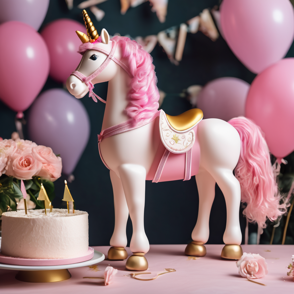 Gioia's 2nd Birthday: Unicorn Rocking Horse Steals the Show in Pink-Themed Celebration