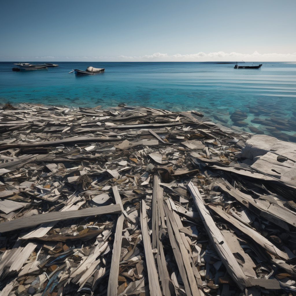 Fiji Probes Floating Debris Off Qamea Island