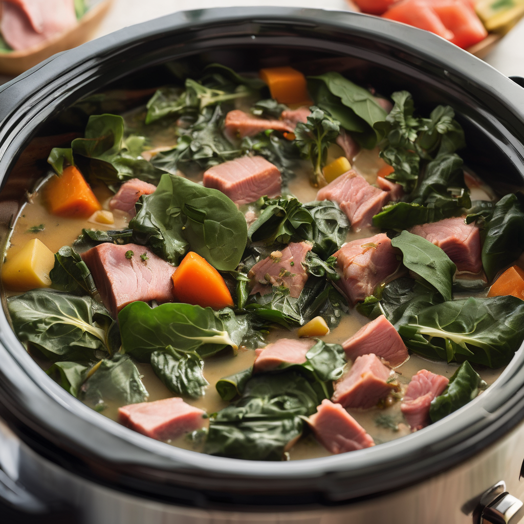 New Year’s Luck in a Slow Cooker: Easy Collard Greens with Ham Hocks