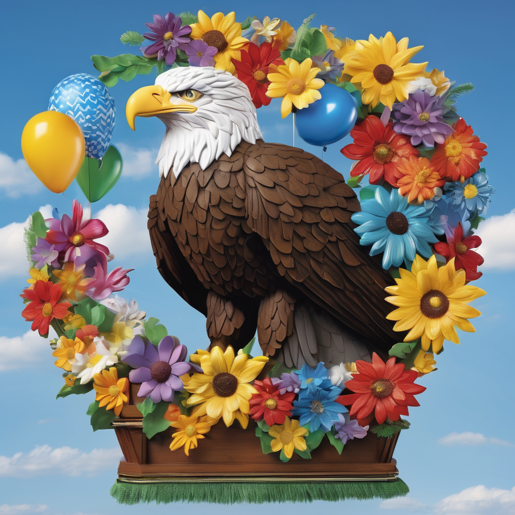 Rose Parade in Pasadena Unveils Sky-High Bald Eagle Float for America's 250th Anniversary