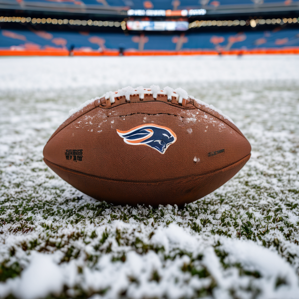 Snowy Soldier Field Showdown: Bears and Rams Tie 10-10 at Halftime