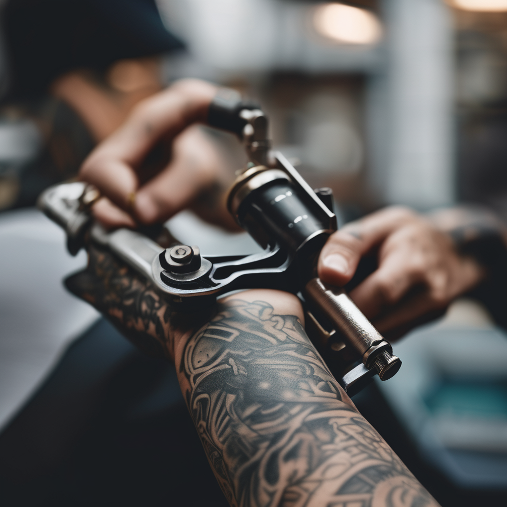 Machine Gun Kelly Honors Saga Blade with Hand Tattoo in Berlin